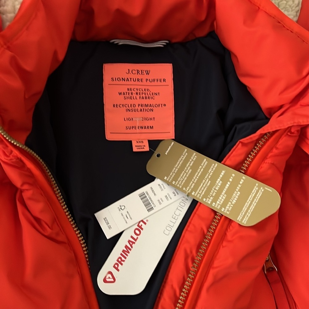 J. Crew Signature Chateau Puffer Jacket PrimaLoft® AF012 Size XS SM - Picture 11 of 14